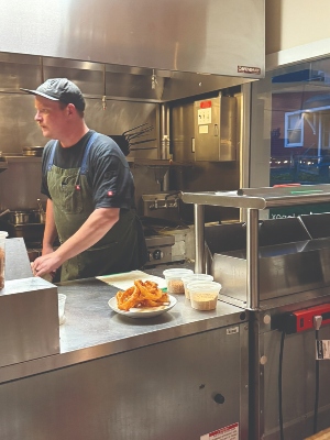 Ryan and his onion rings (photo credit: John Bishop)